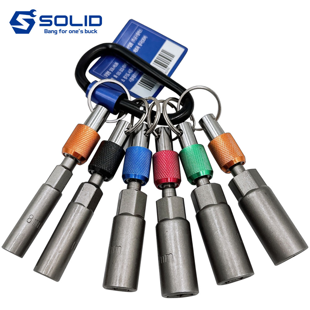 솔리드 롱비트 소켓 비트홀더 6P 세트 육각비트 공구 드라이버 임팩 걸이 고리, 1개 17,490원