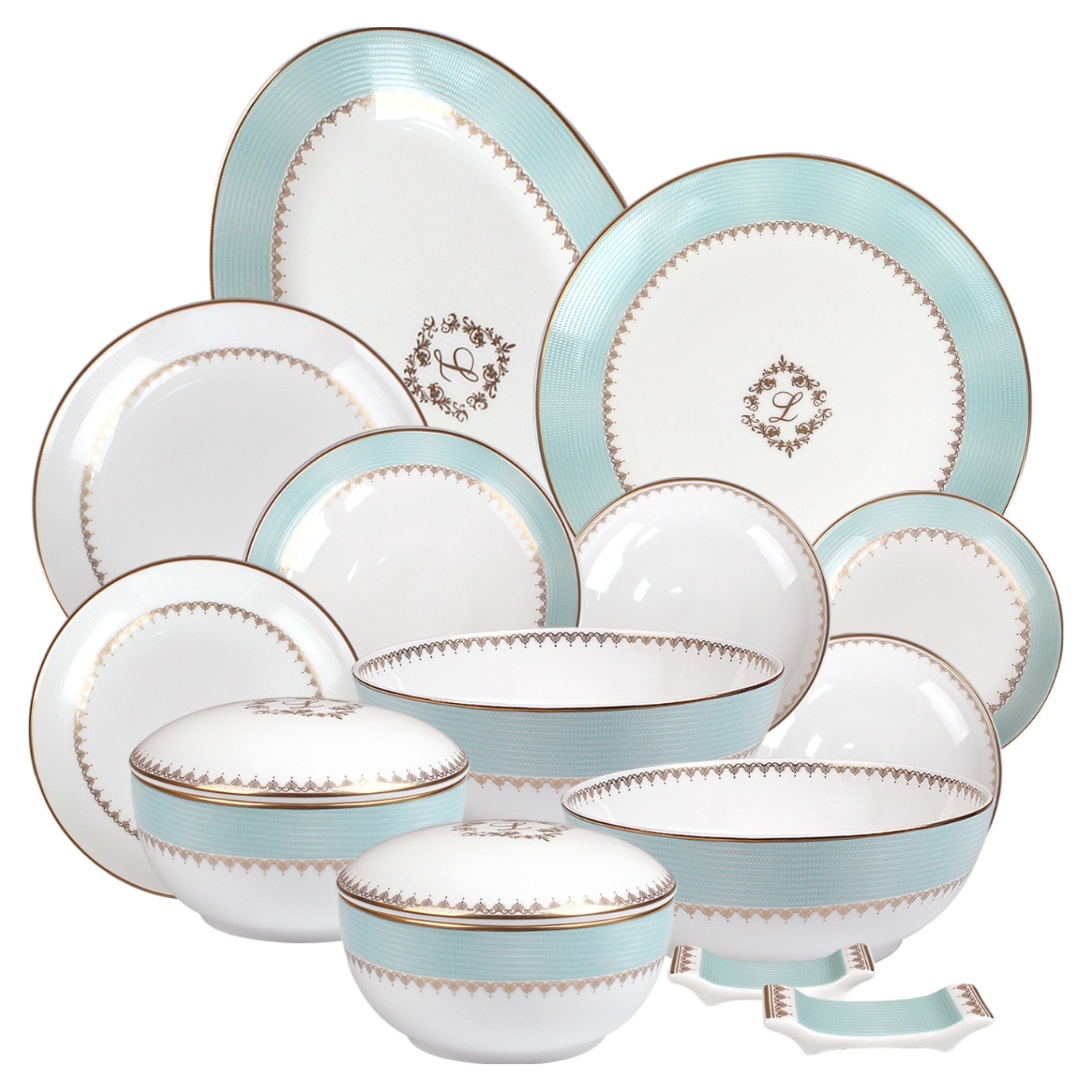 한국도자기 본차이나 럭셔리 반상기 세트 16p 323,510원