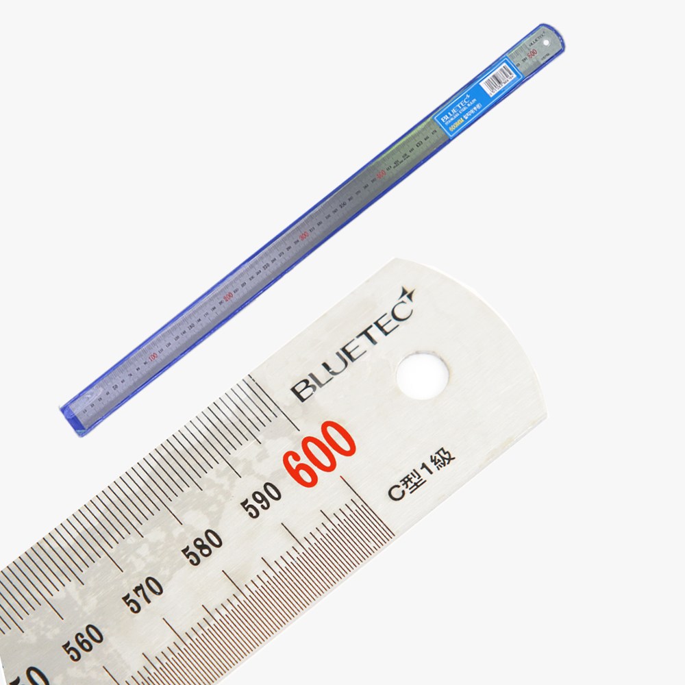 블루텍 철직자(무광) 스틸자 철자 직자 쇠자 자 600mm 6,400원