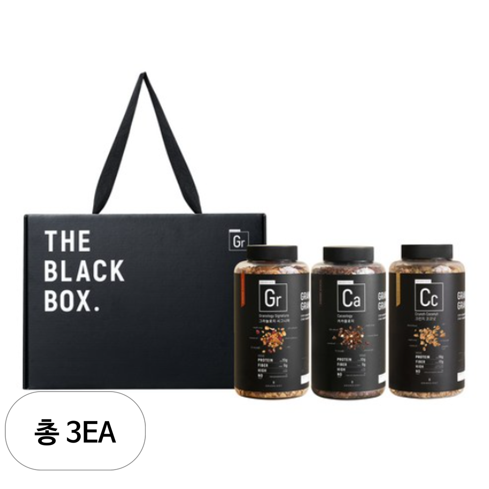 그라놀로지 더 블랙바스 그래놀라 + 카카올로지 + 크런치 코코넛 440g 선물세트 319,060원