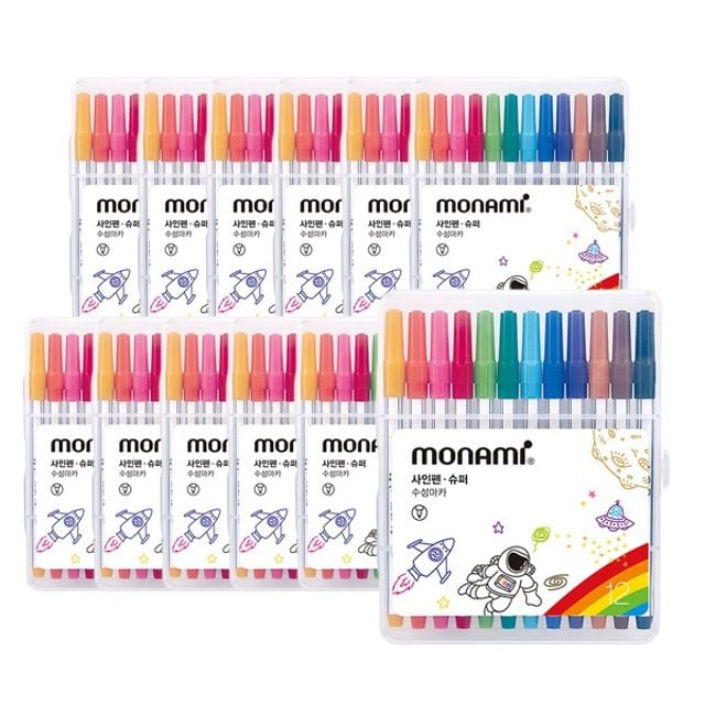 JT (모나미) 슈퍼 사인펜 12색 12세트X1갑 슈퍼 싸인펜 자재 파츠 52,500원