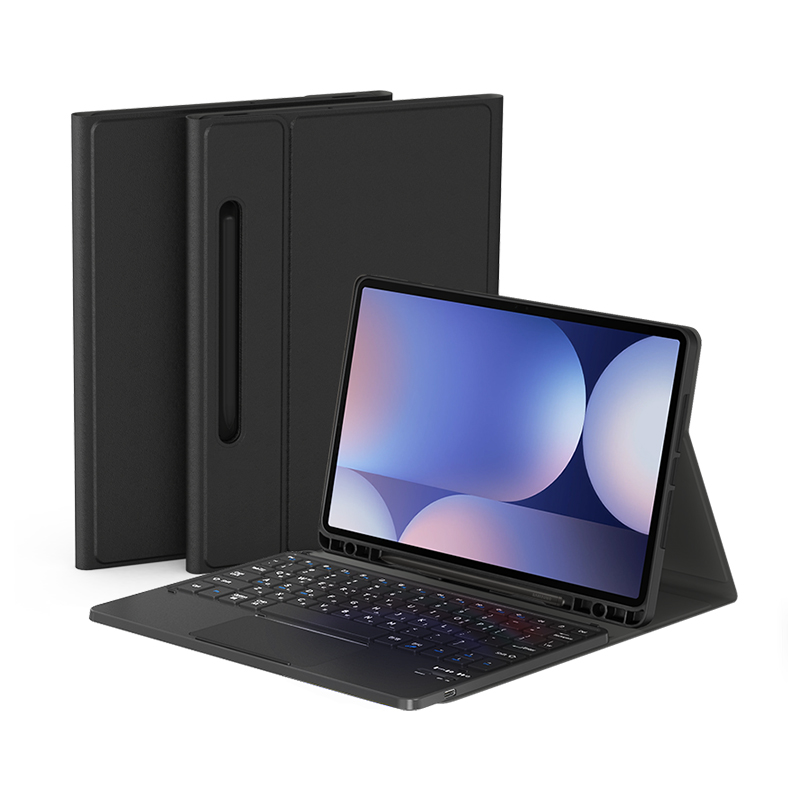 데이웍스 갤럭시탭 S9 FE+ 플러스 블루투스 터치패드 키보드 케이스, 터치패드 키보드 케이스_블랙 51,450원