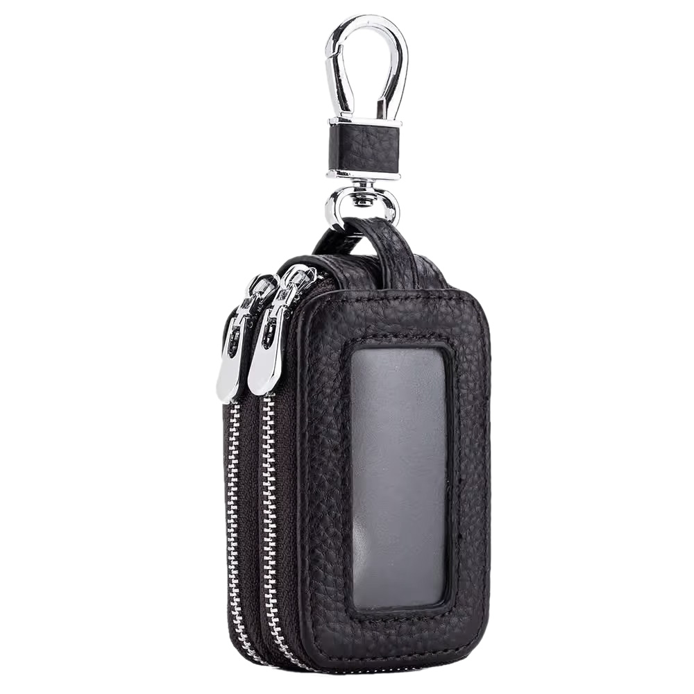 더블 지퍼 가죽 차키 케이스 자동차 키 홀더 키링 자동차키 차 열쇠 고리 링 지갑 차량 키홀더 스마트키 커버 선물 용 9,860원