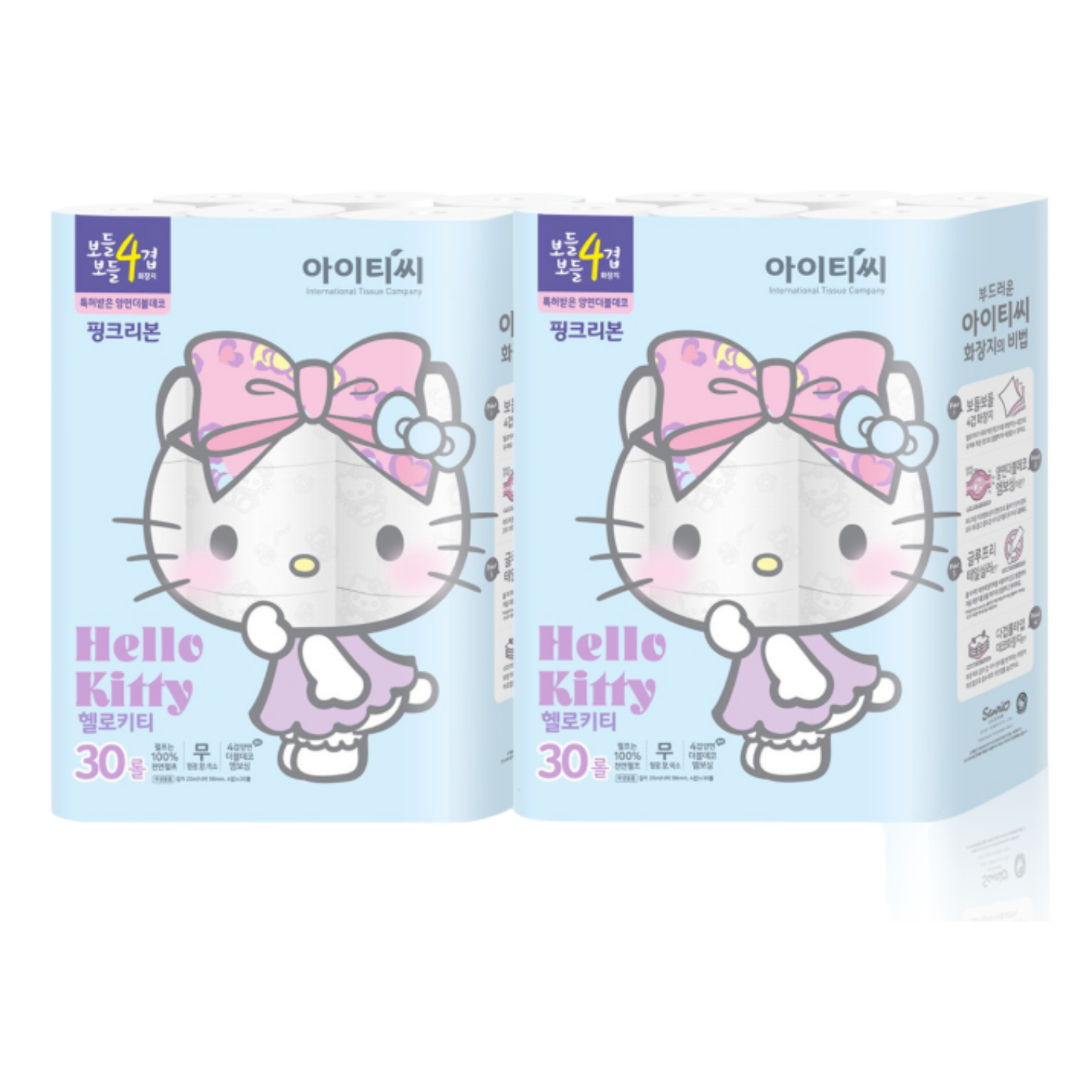 헬로키티 4겹 핑크리본 더블 데코 롤화장지 32,500원