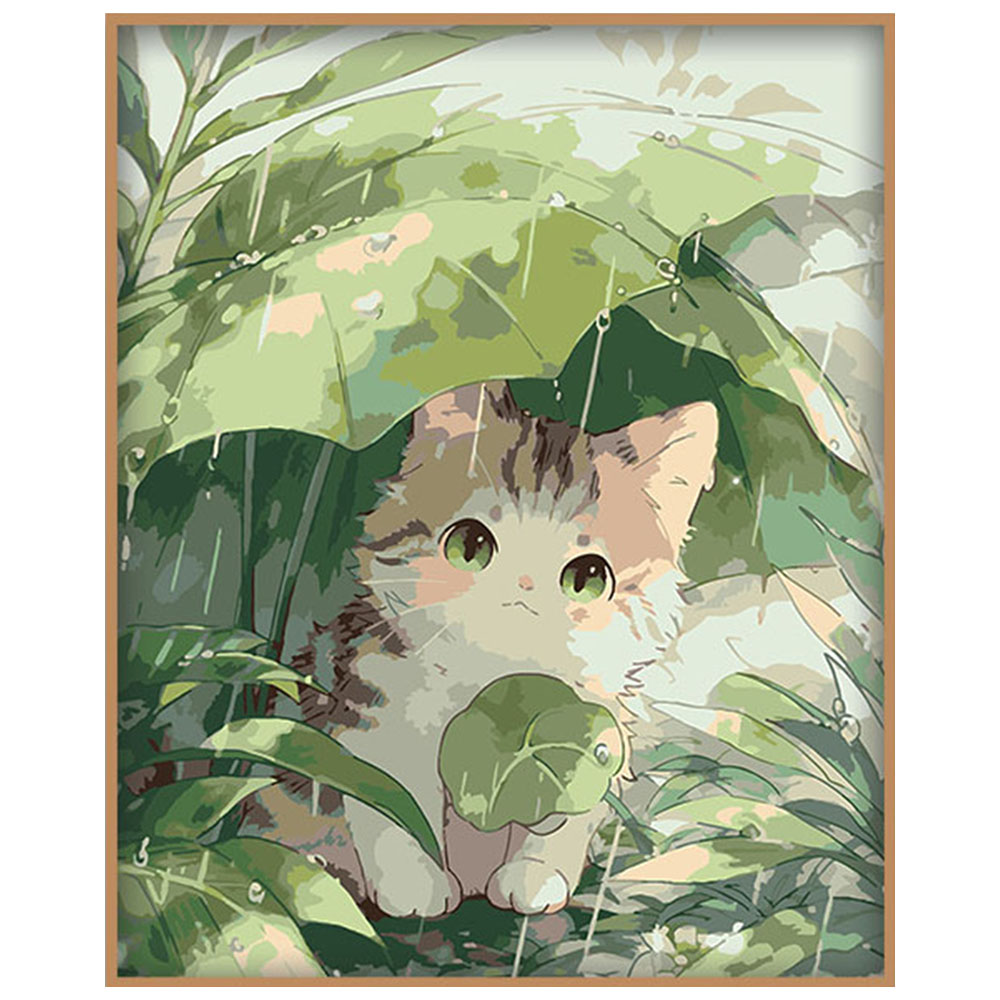 코지하루 DIY 명화그리기 유화 그림 그리기 아크릴화, 비와 고양이A 30x40 (A266), 1개 17,800원