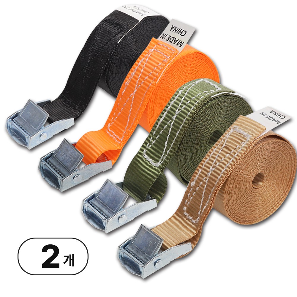 비전 캠버클 고정 화물바 깔깔이바 스트랩 25mm x 2M, 2개 7,910원