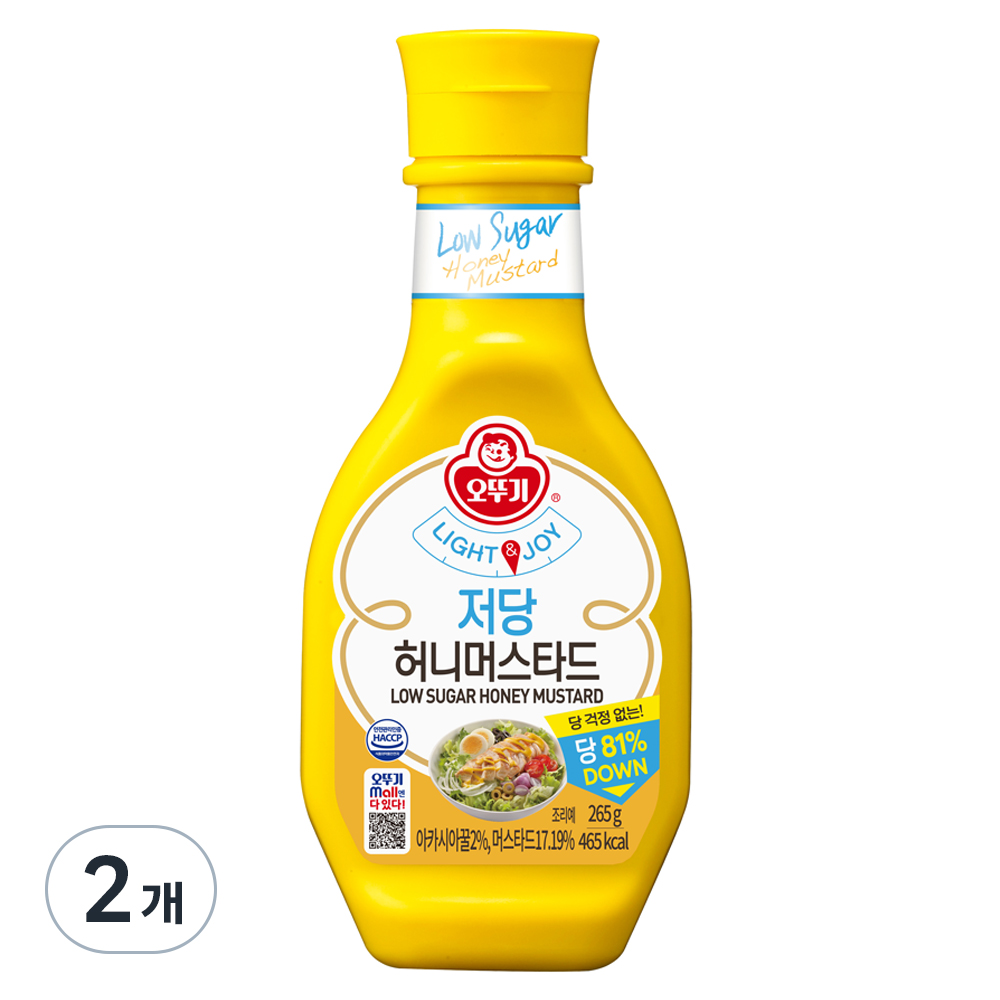 오뚜기 LIGHT 앤 JOY 저당 허니머스타드 6,240원