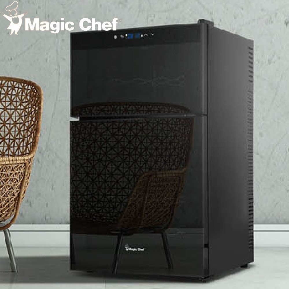 매직쉐프 소형 와인셀러 가정용 저소음 와인냉장고 사무실 상하분리 듀얼존 미니 냉장고 398,000원