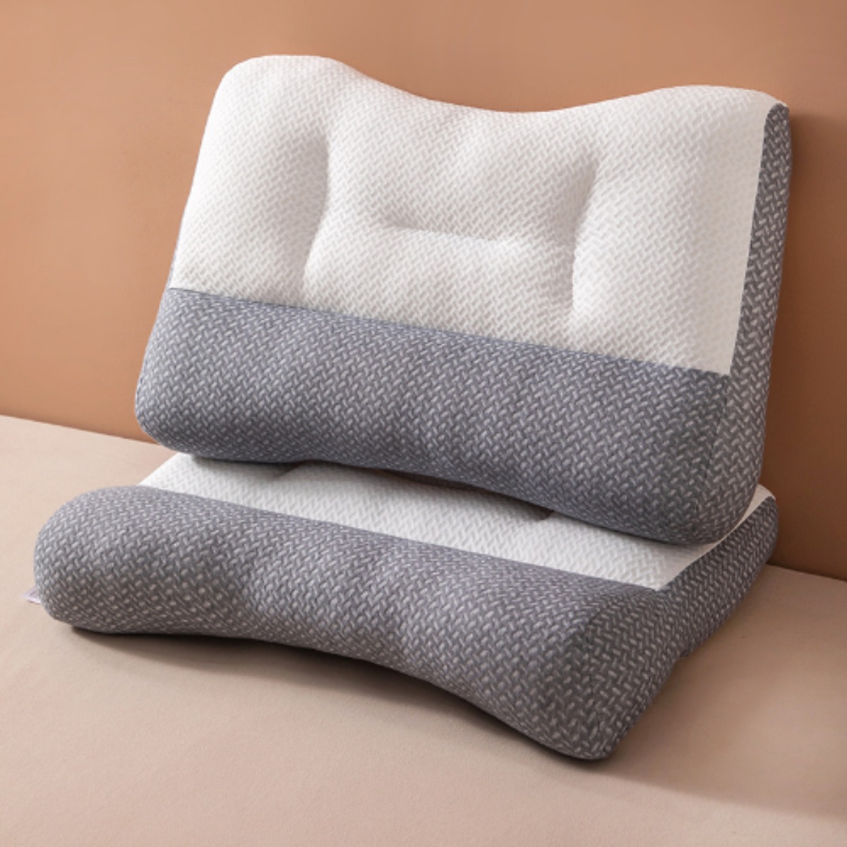 1+1세븐버핏 목편한 고중량 경추베개, 호텔 숙면 엣지베개 지퍼형, 그레이, 2개 16,660원