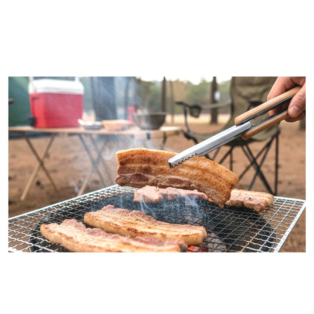 파이브K 우드핸들 접이식 캠핑용 집게, 1개, 내츄럴 9,700원