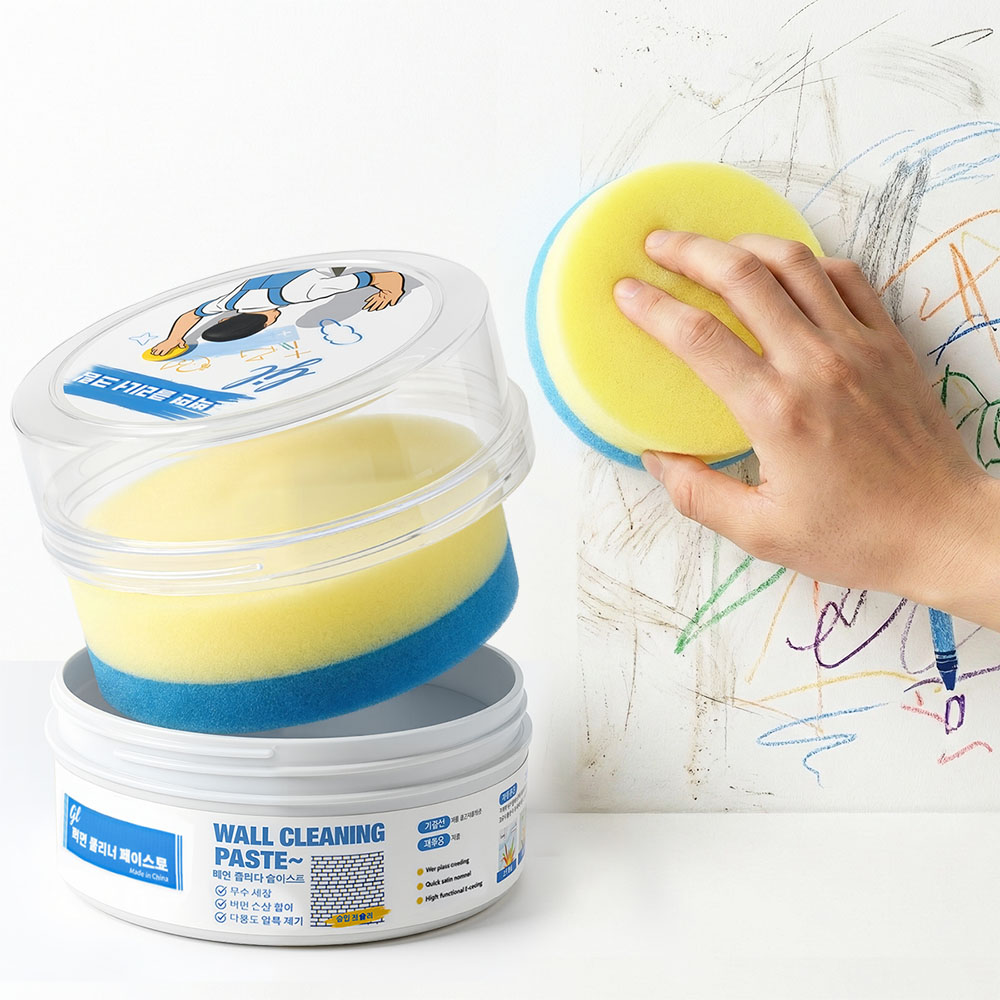 LJL 대용량 벽면 클리너 페이스트 얼룩제거제 벽면 찌든때 제거 오염 낙서 곰팡이 제거제 손자국 발자국 제거 만능 클리너, 1개, 330g 9,900원