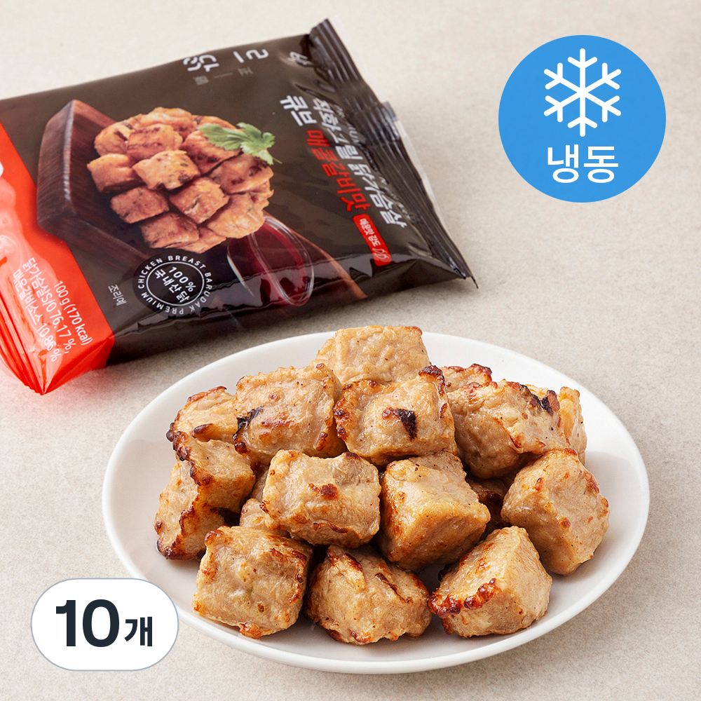 [로켓프레시] 바르닭 직화그릴 닭가슴살 큐브 매콤갈비맛 (냉동), 100g, 10개 23,640원