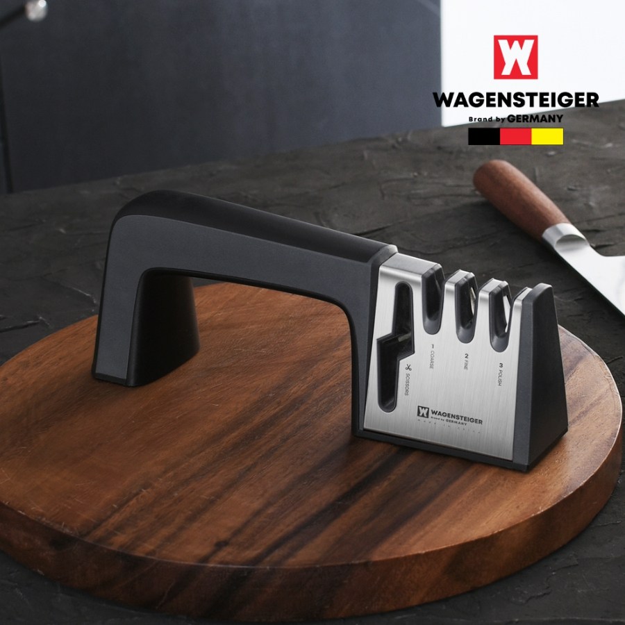 [Original] 바겐슈타이거  4in1 샤프너 / 3가지용 칼갈이 슬롯과 1가지 가위갈이용/슬롯초고강도 탄화텅스텐+특수세라믹/칼날세우기/가위갈이/바닥면 미끄럼 방지처리 안전 14,300원