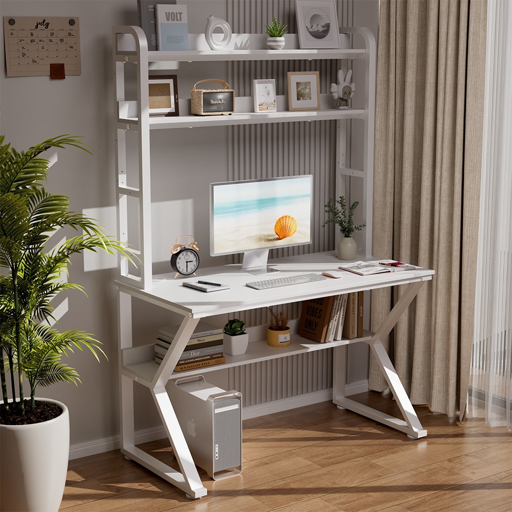 월로덴 K자형 컴퓨터 책상 4단조절가능한2층책상선반 사무용 책상 133,000원