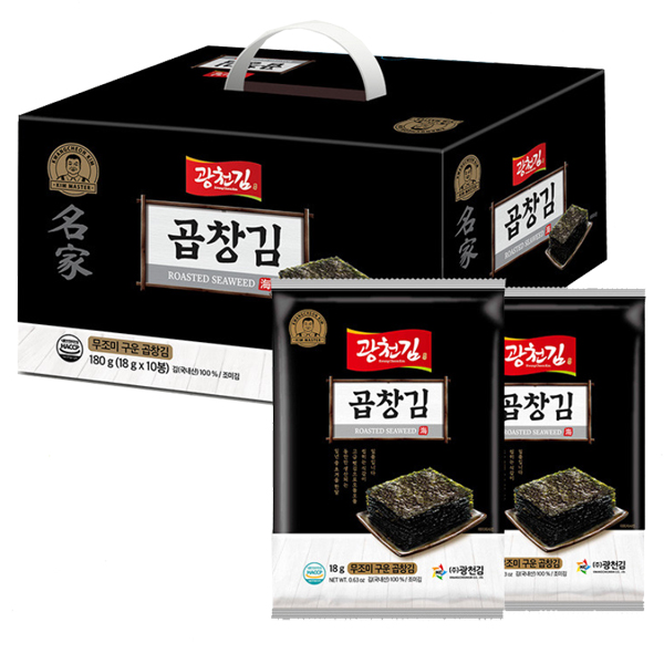 광천김 무조미 곱창김 전장김 10봉 선물세트, 1개 28,910원