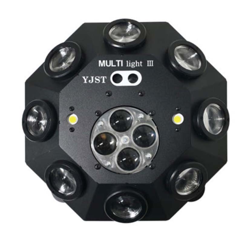 멀티라이트3 미러볼 복합 싸이키 특수조명 노래방 행사 7080 무대조명 볼링장 스피닝, 검정색 230,000원