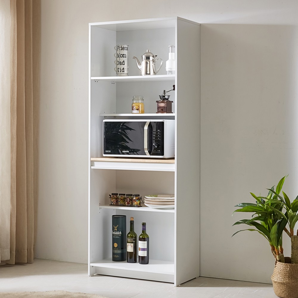 [엣지퍼니처]시티오 홈카페 600 키큰 오픈형 수납장 E0, 화이트 124,000원