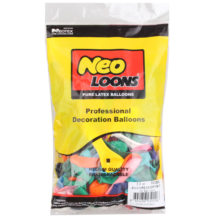 네오룬스 13cm 라운드풍선, 스탠다드혼합, 1개, 현재가 5,340원