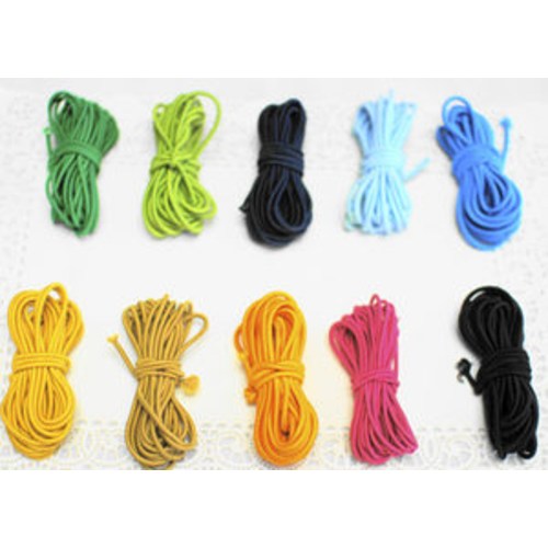 원형 스트링 고무줄/소매단  바지단  모자등의 끈/스토퍼와 함께 사용/파우치 이어리  필통등의 여밈용 1,500원