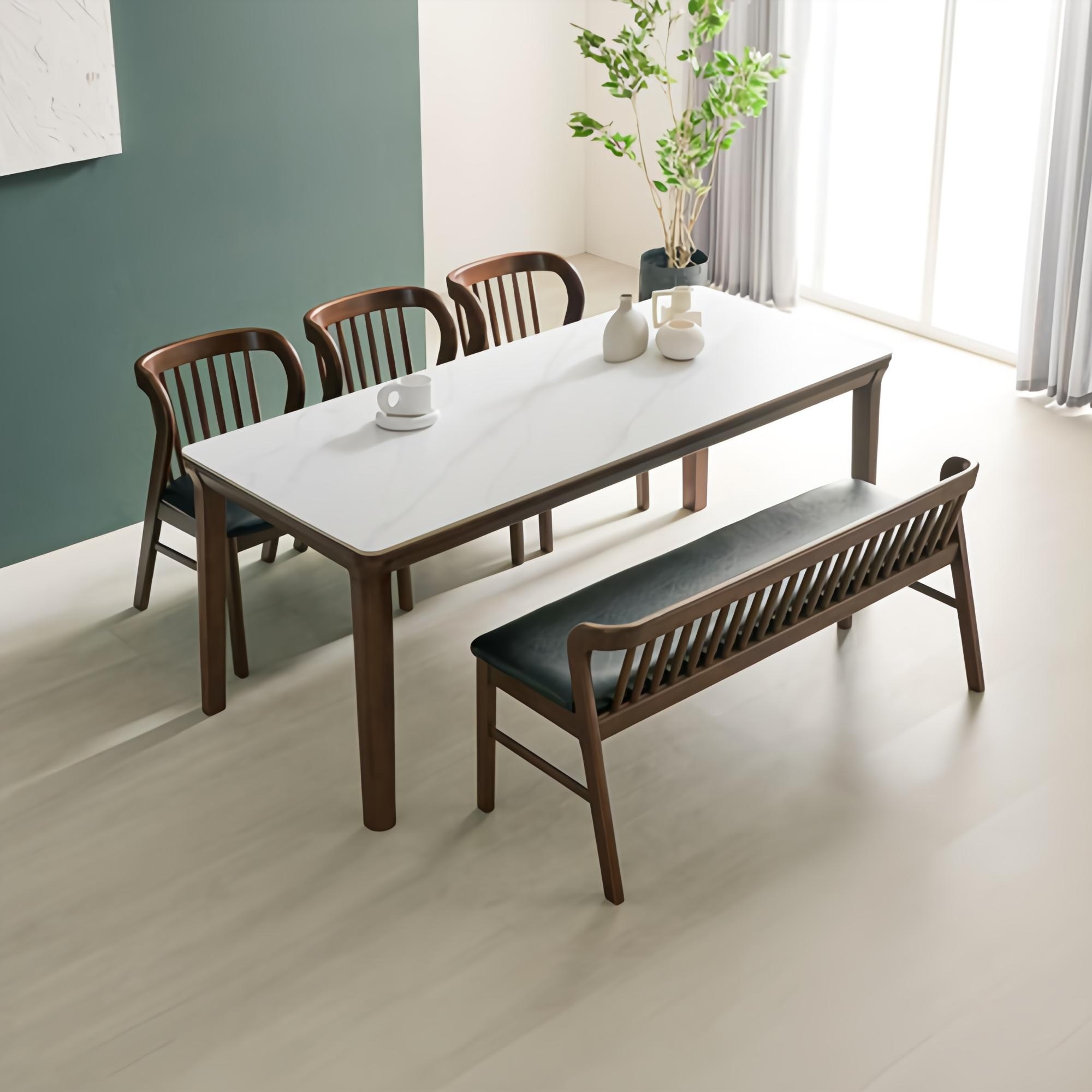 라로퍼니처 허그 1900 포세린 통 세라믹 6인 고무나무 원목 식탁 세트 562,000원