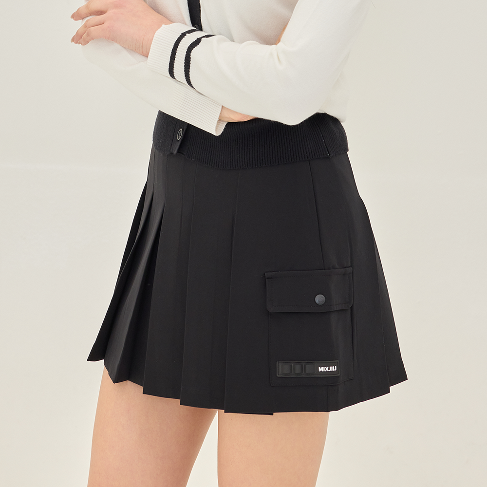 제이투제이 여성골프웨어 티홀더 플리츠 큐롯스커트 79,000원