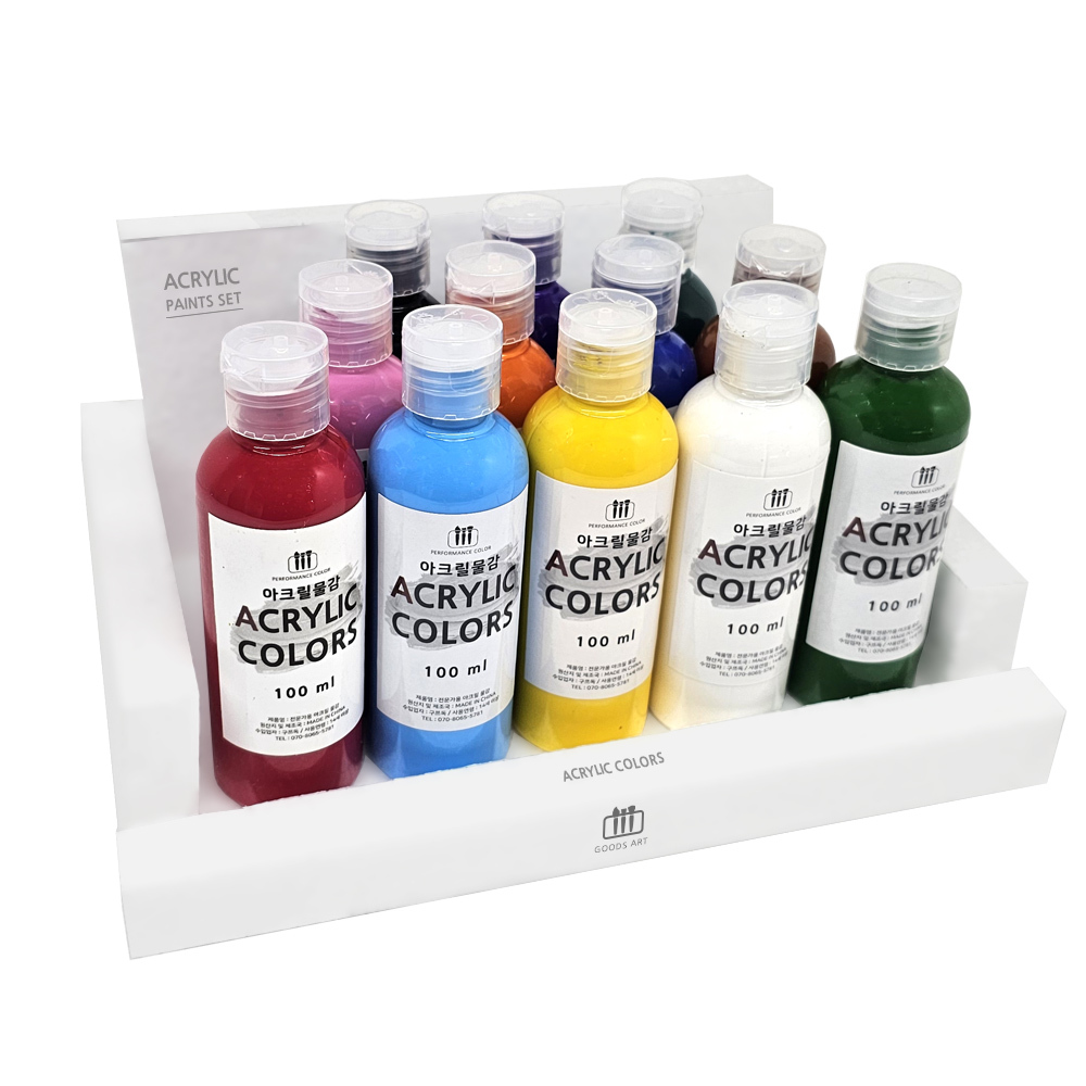 아크릴물감 대용량 전문가용 100ml 세트 미술학원 화방 취미, (아크릴물감)100ml(12색)세트 25,880원