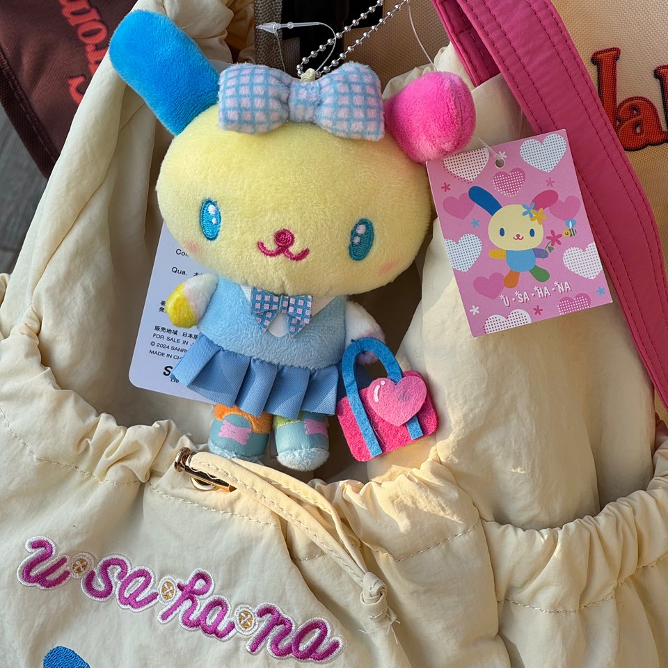 일본 정품 산리오 교복 우사하나 마스코트 한정판 인형 키링 42,500원
