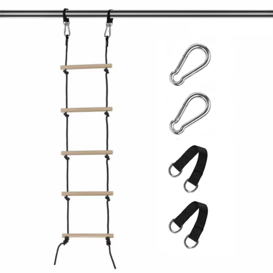 하루박스 원목 사다리 로프 우드 밧줄 스윙 그네 실내 놀이시설 등반 클라이밍 기본형 27,550원