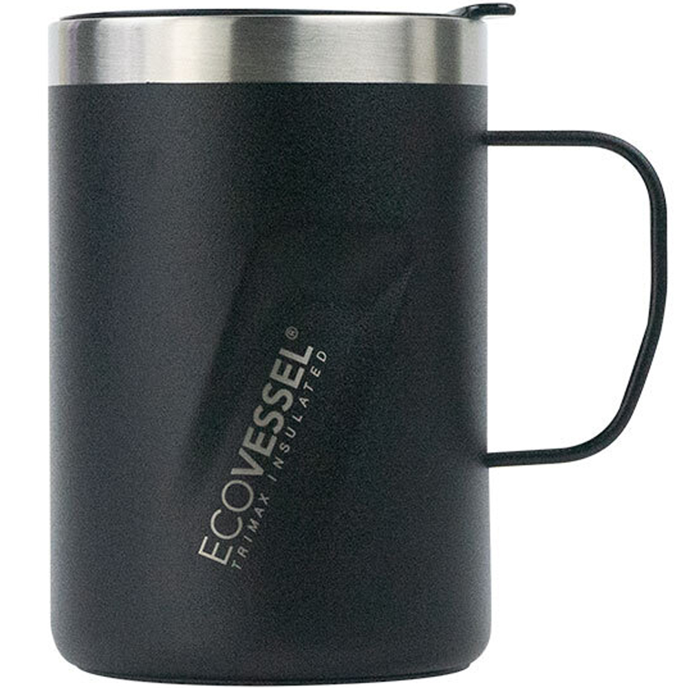 에코베슬 트랜짓 스텐 보온보냉 손잡이 머그컵, 블랙쉐도우, 1개, 355ml 35,100원