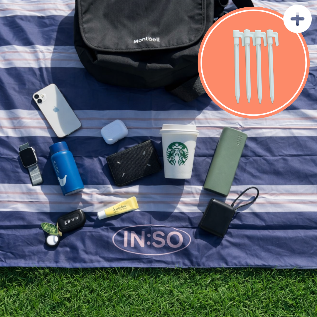 인생소품 감성 피크닉매트 여행용 초경량 방수 미니 돗자리, 네이비 스트라이프 24,890원