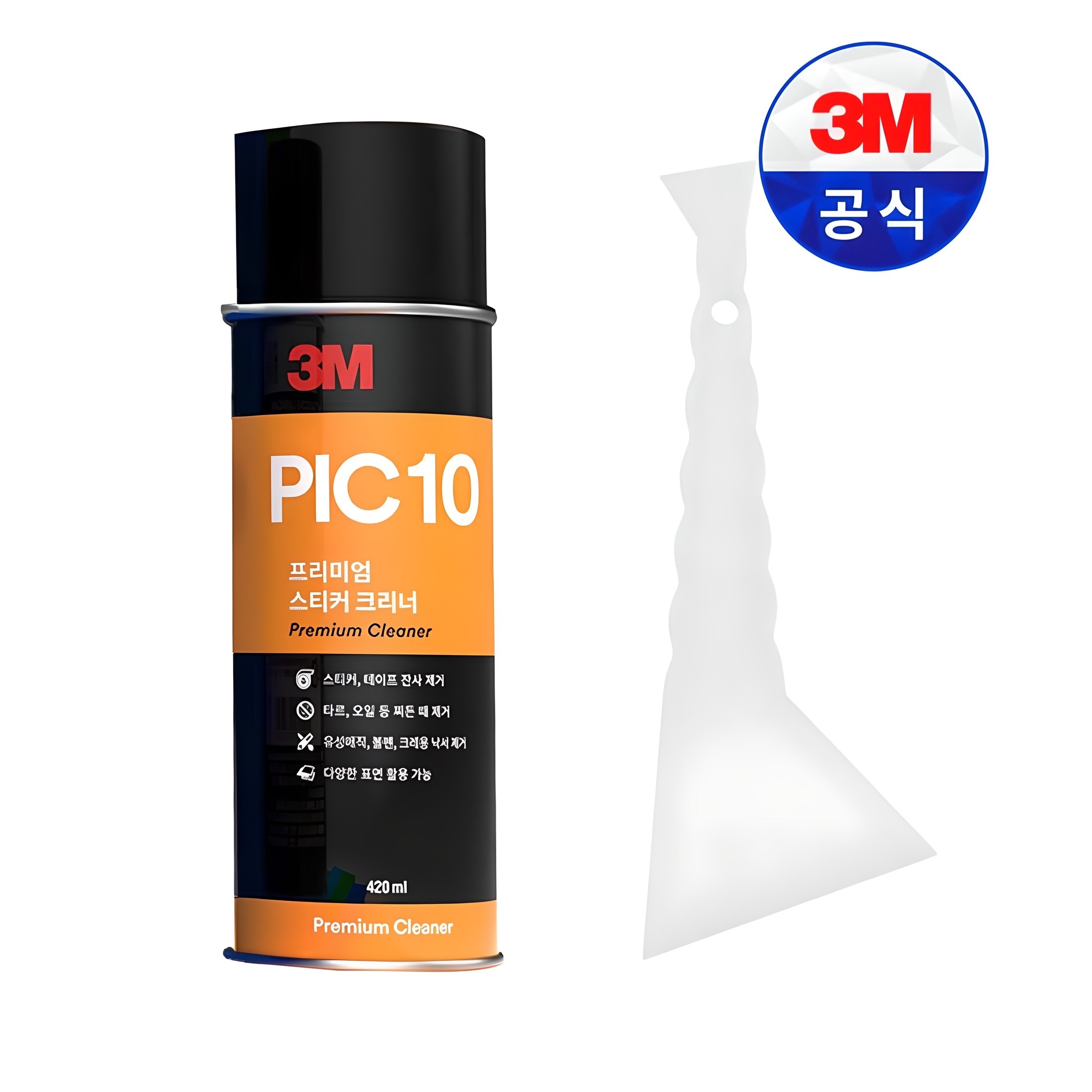 3M 프리미엄 스티커크리너 PVC헤라 세트 PIC10 테이프 접착제 잔사 제거 스크래퍼 420ml 9,500원