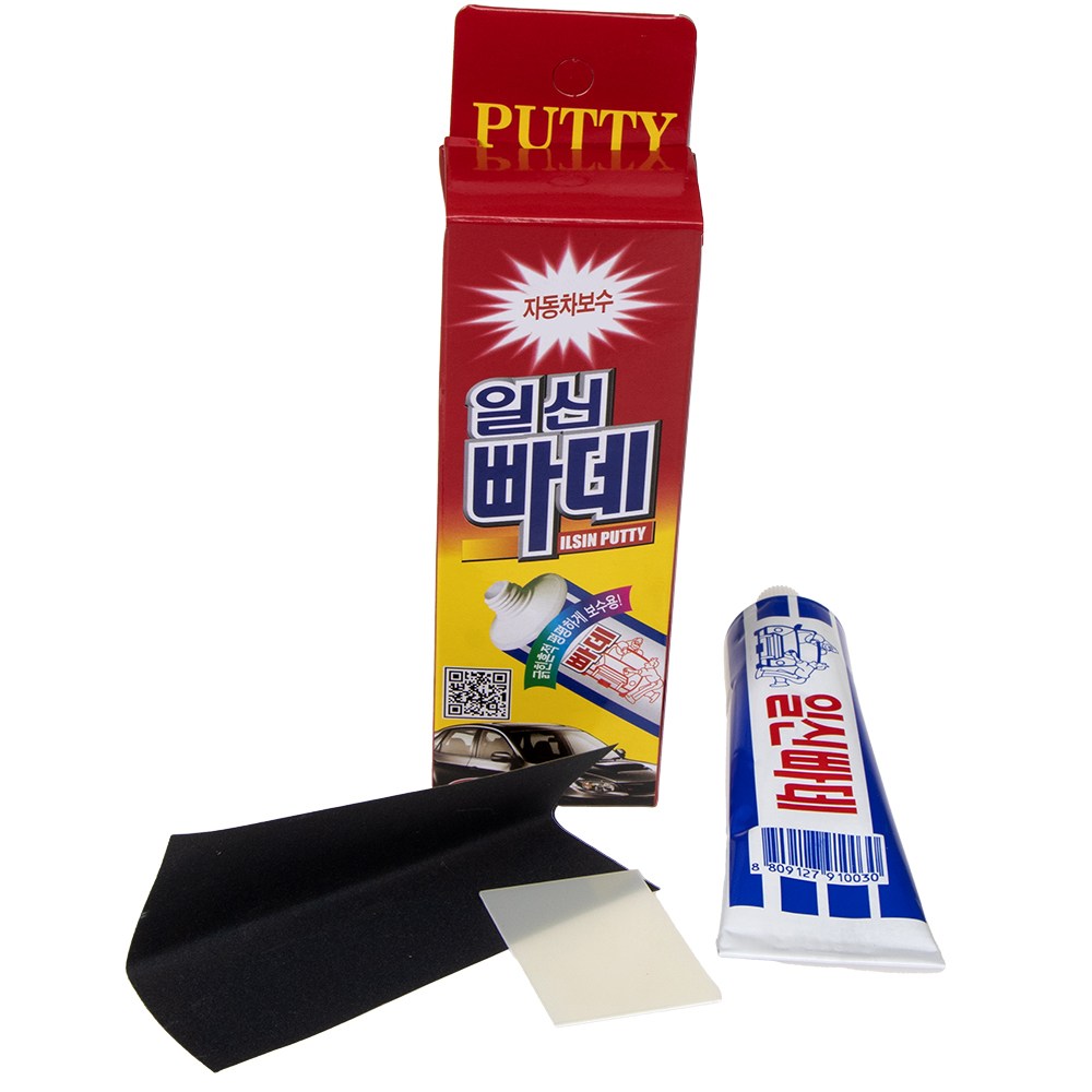 [다우몰] 일신 빠데 퍼티 100g + 헤라 + 사포 (니트릴장갑 1개) 자동차보수용 8,500원