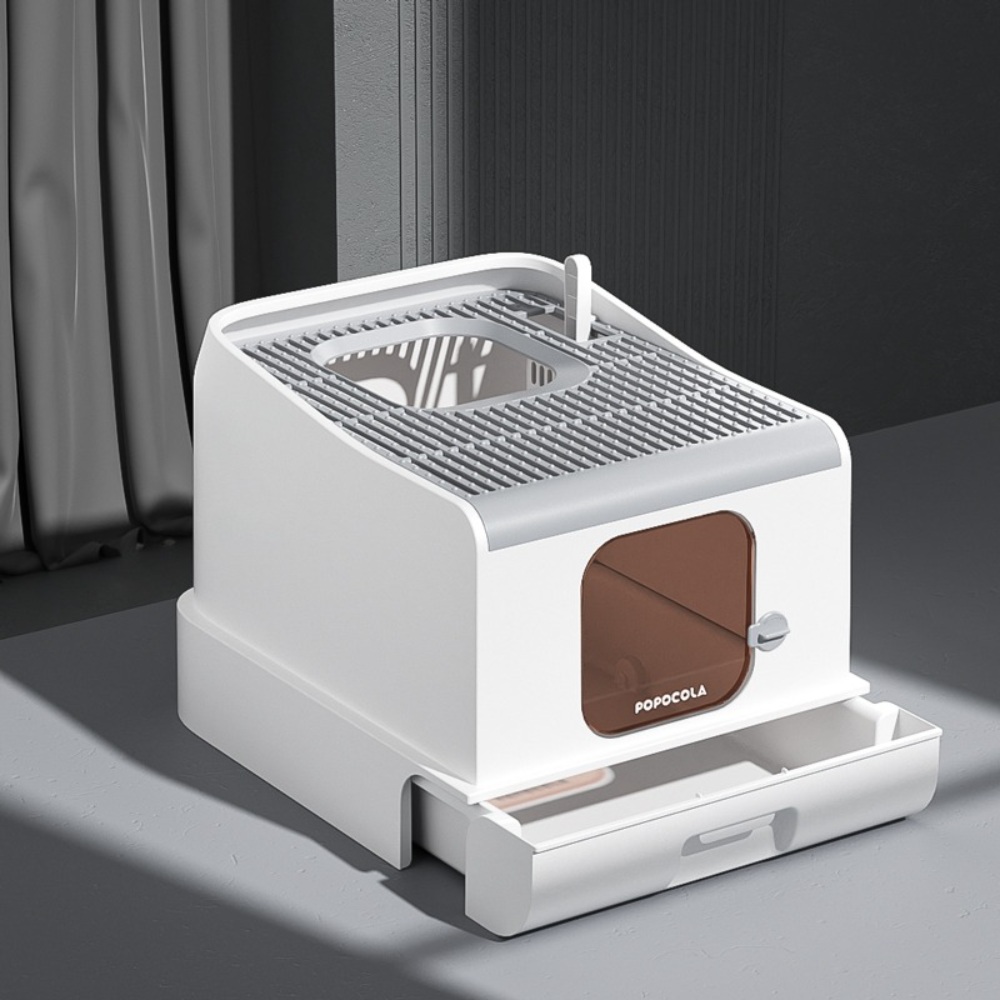 포포콜라 후드형 고양이 화장실 대형 탈취 서랍형 간편 청소 냄새 제거 POPOCOLA 50,300원