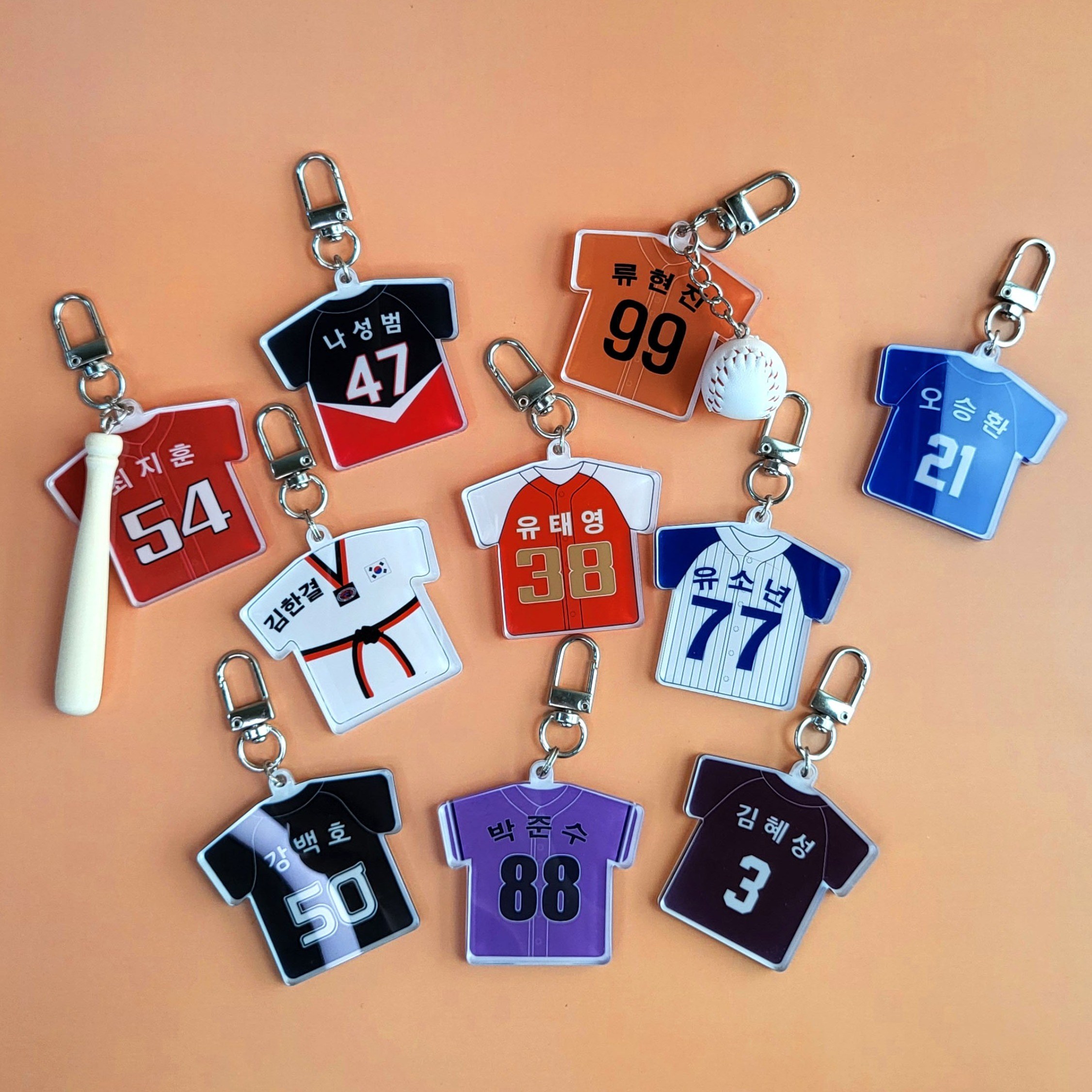 유니폼키링 야구키링 태권도 유소년 리틀야구단 주문제작 10,200원