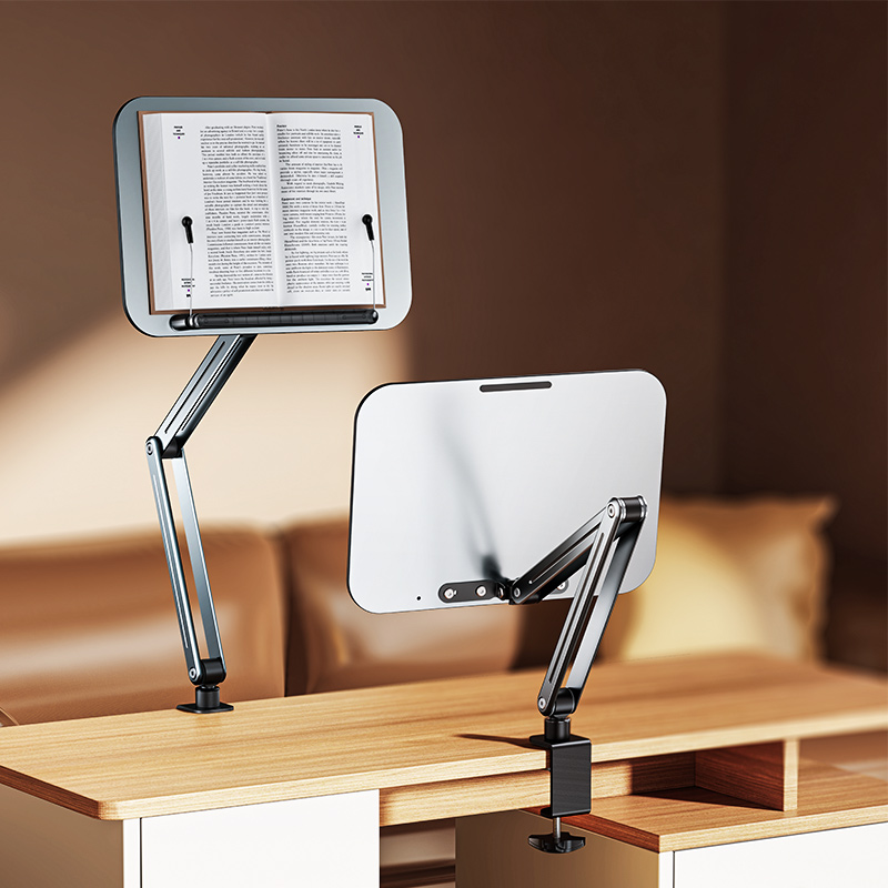 에비크 책 거치대 클립형 360도 회전 높이 각도 조절 스탠딩 독서대, 실버 39,800원