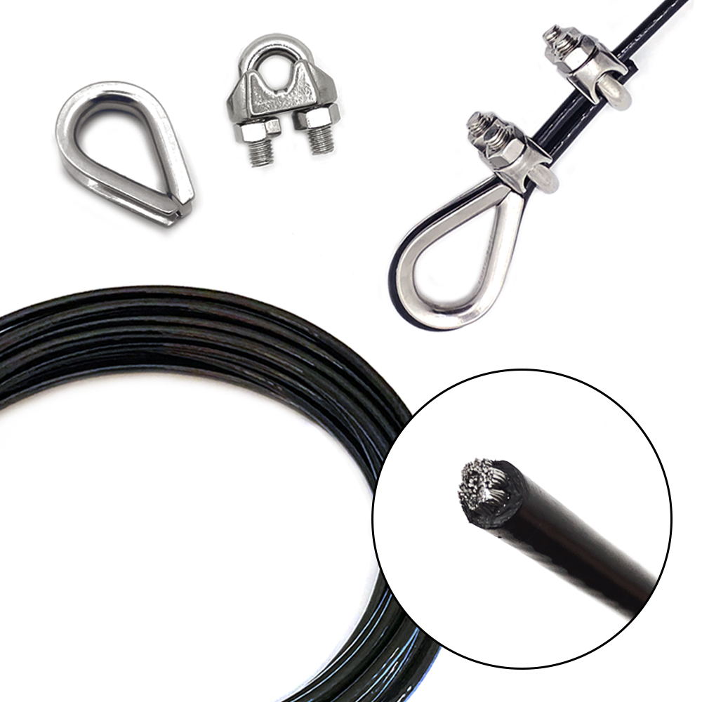 리우툴 헬스 와이어 1M 단위 절단 국산 우레탄 코팅 6mm 운동기구 로프 코팅와이어 웨이트 케이블 줄 1,490원