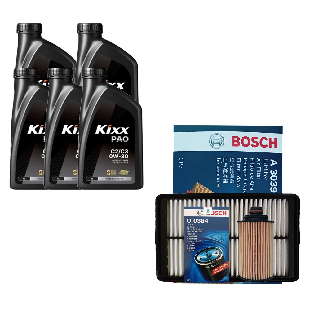 토레스 1.5 가솔린 터보 킥스 PAO 0W30 5L 엔진오일 필터 세트 0384-3039 72,000원