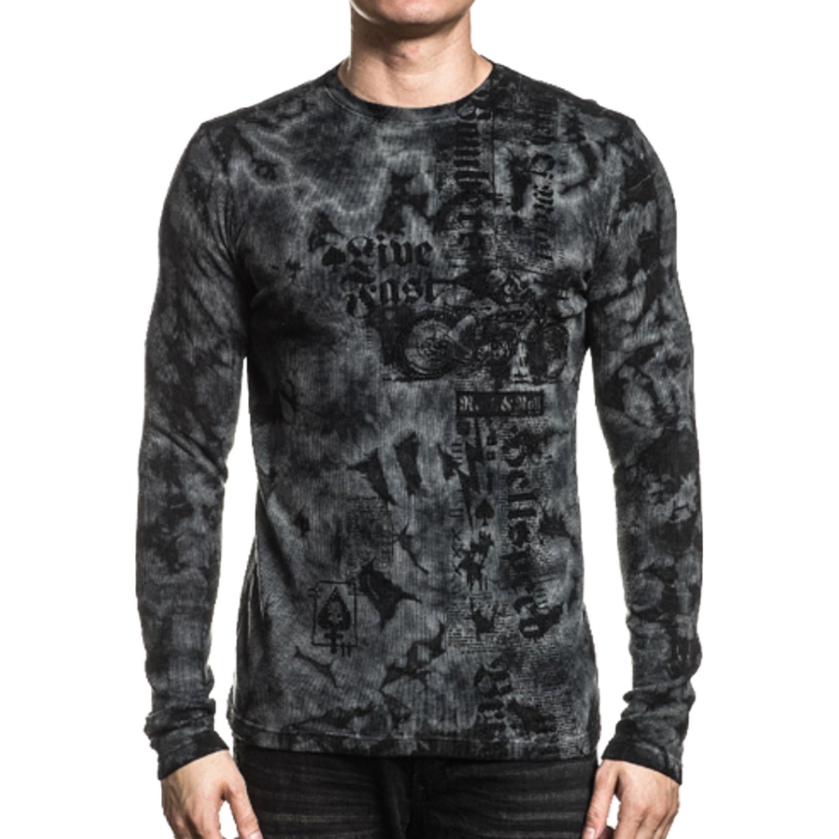 기사미 어플릭션 할리 라이더긴팔 메탈밴드패션 A21367 Grey Black 66,000원