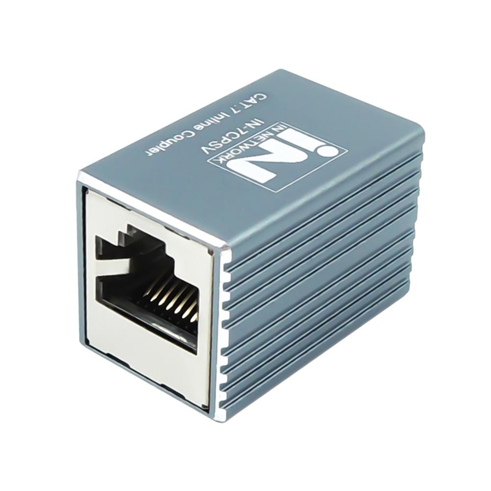 인네트워크 CAT.7 FTP 메탈 커플러 실버 RJ-45 8P8C I형 IN-7CPSV, 메탈실버 IN-7CPSV, 1개, 30.7mm 1,800원