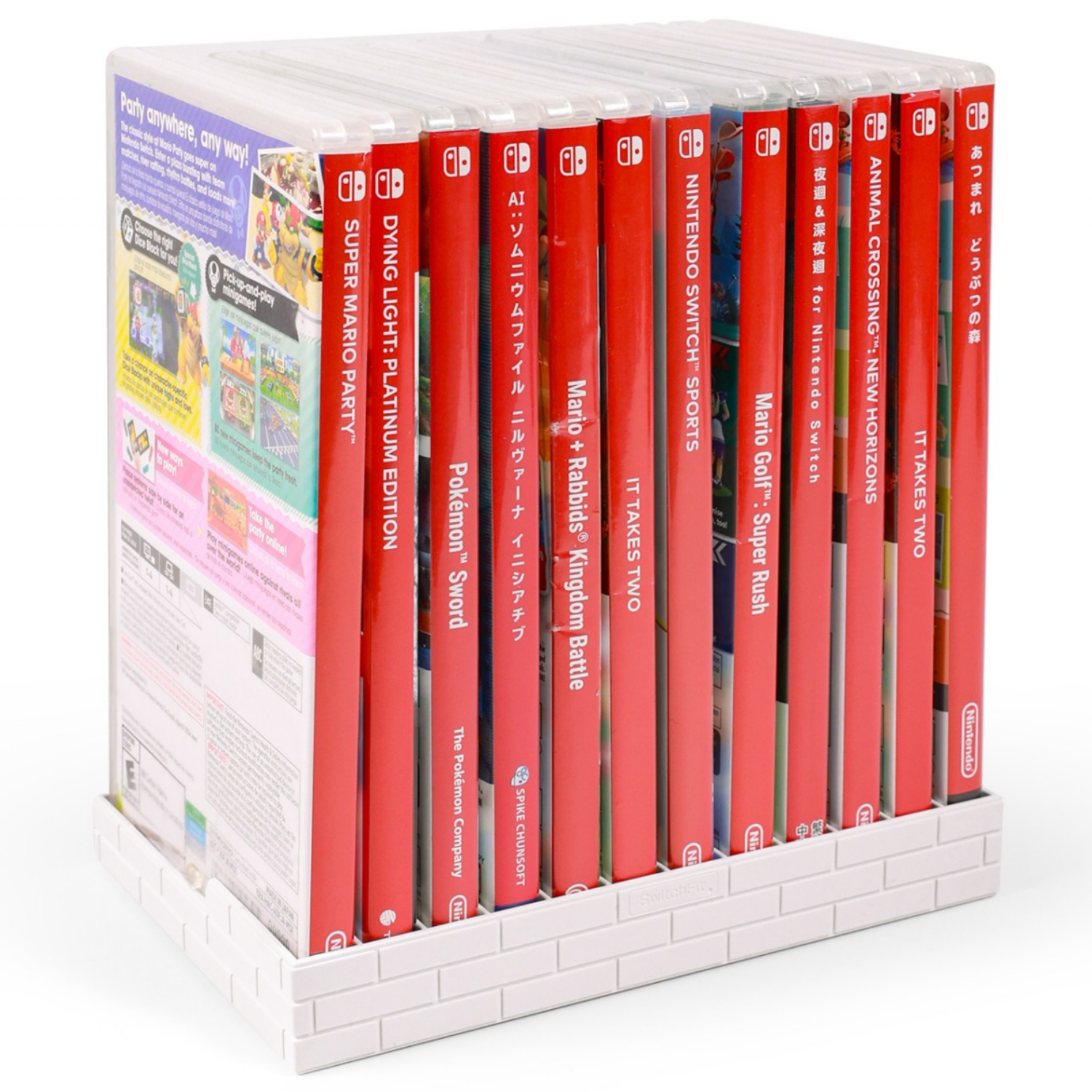 이이네 게임 카드 케이스 수납 스탠드 클래식 브릭 설계 닌텐도 스위치 타이틀 보관함 12장 카드 수납 거치대 닌테도 스위치 호환, L987, 1개, 클래식 화이트 8,300원