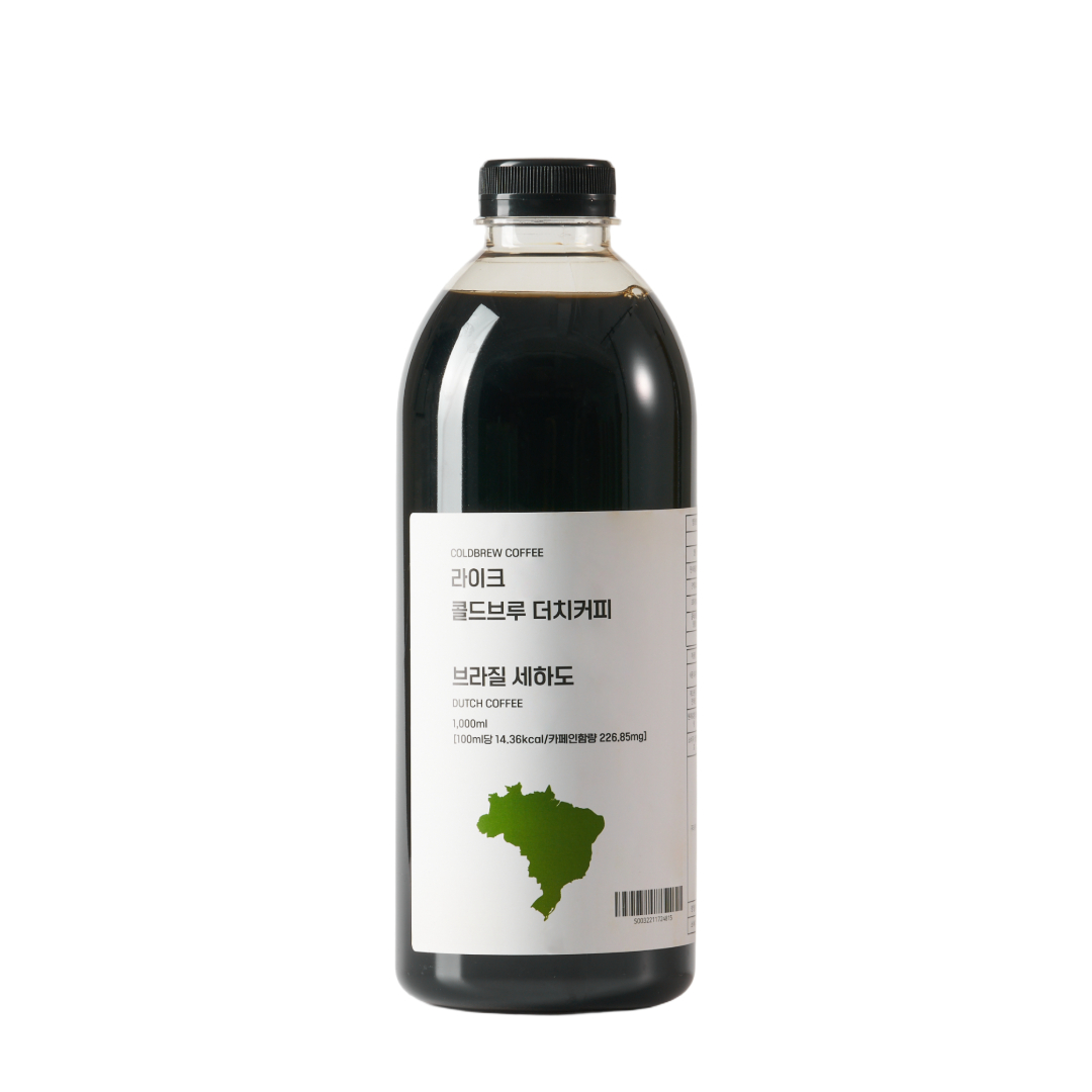 라이크 콜드브루 더치커피 원액 브라질 세하도 1리터, 1L, 1개, 5개입 28,250원