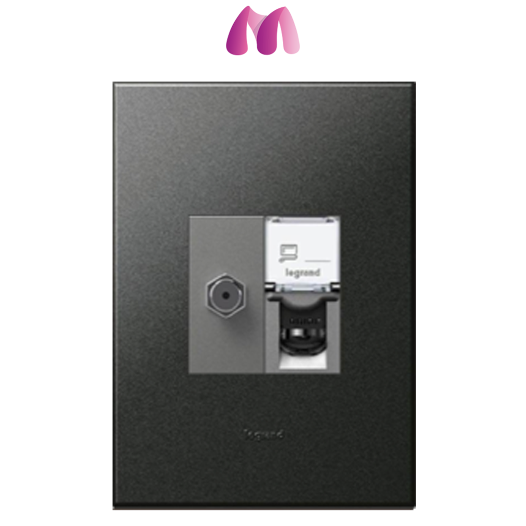 머슬전기 르그랑 아테오 국내용 8P1구 CATV2방 그라파이트 50,500원