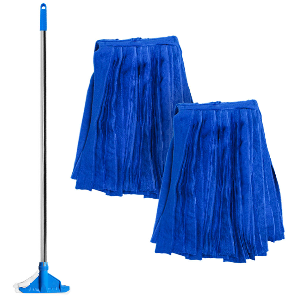 월드크린 고급 홀드 스텐 마포대 + 극세사 마포걸레 330g 2p 세트 18,400원