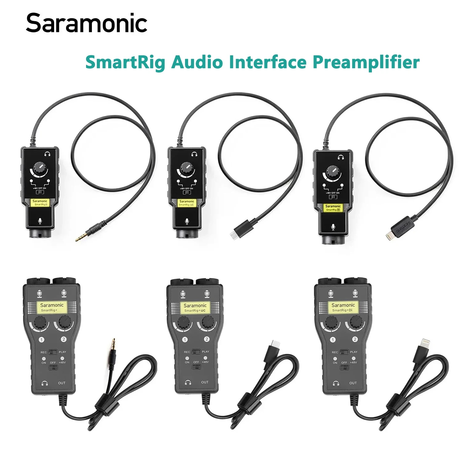 Saramonic SmartRig 오디오 인터페이스 프리 앰프 XLR 마이크 기타 스마트폰 아이폰 유튜브 녹음 스트리밍용 63mm 60,900원