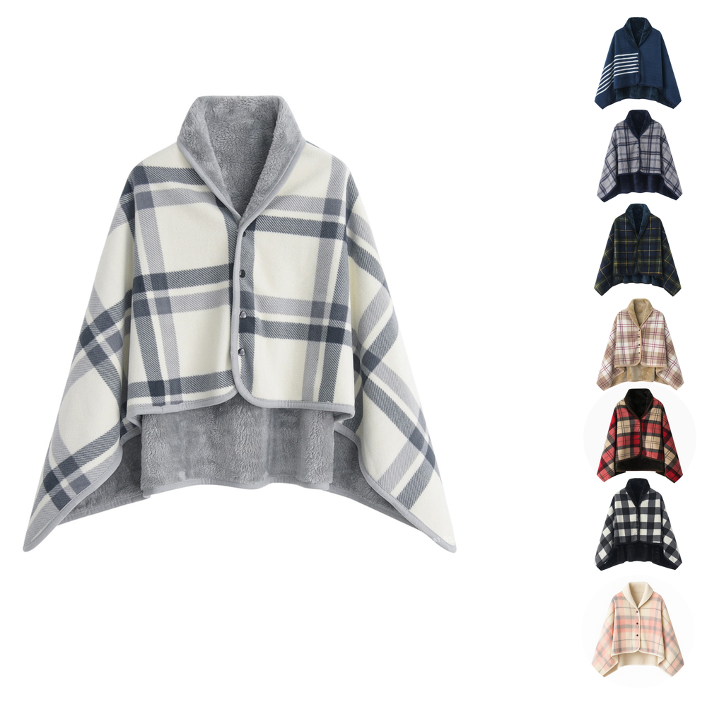 드라코 프리미엄 극세사 따뜻한 양면 플리스 체크 스냅단추 담요, 1개, 그린 클래식 체크 17,800원