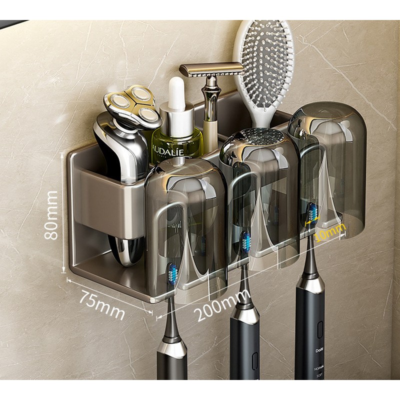 앨오앤지 대형 접착스티커로 튼튼하게 잡아주는 무타공 칫솔걸이+양치컵 16,800원