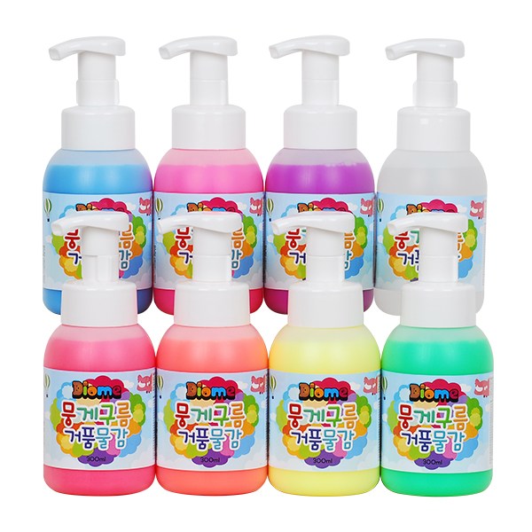 뭉게구름 거품물감 300ml 8색 /  키즈맘아트 유아물감 형광물감 미술놀이 어린이물감 물감놀이 핑거페인트 물감 엄마표미술놀이 촉감놀이 오감놀이 도트물감 액션페인팅 목욕놀이 54,800원