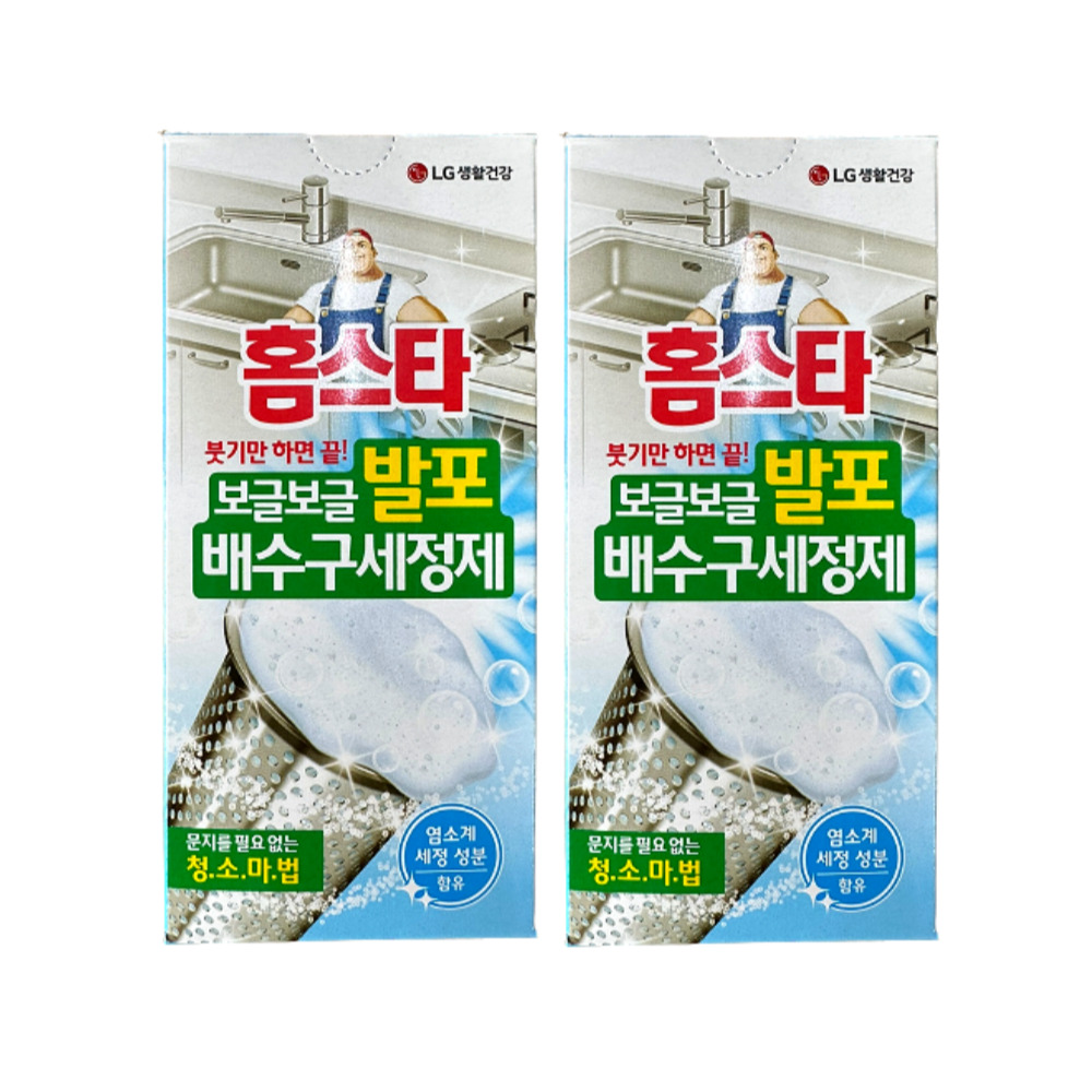LG생활건강 홈스타 보글보글 발포 배수구 세정제 40g x 3포 2개 12,870원
