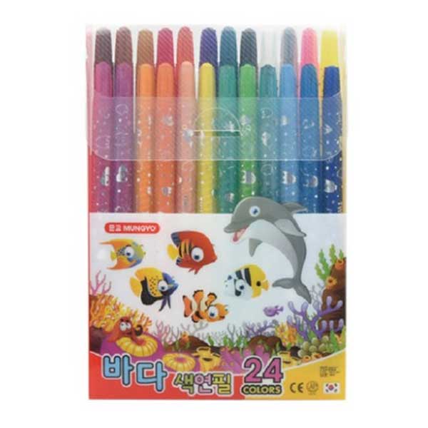 문교 바다 돌돌이 색연필, 24색, 1개 5,450원