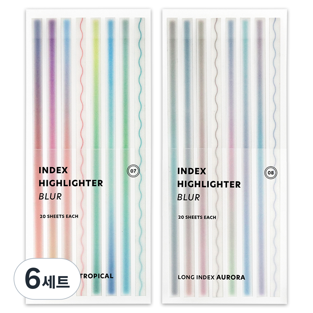 아이코닉 인덱스 하이라이터 스티커 롱블러 2종 37,800원